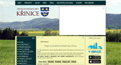 Desktop Screenshot of krinice.cz